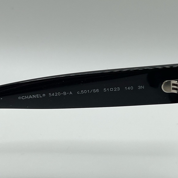 Chanel Black AUTHENTIC CHANEL Crystal CC Sunglasses 5420- BA - Excellent Cond. - Picture 5 of 11